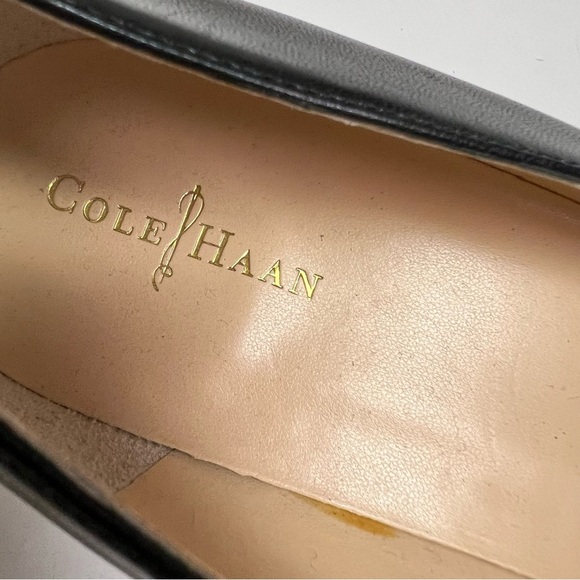 Cole Haan Women's Justine black leather block heels pumps 11B preppy office - Picture 6 of 11